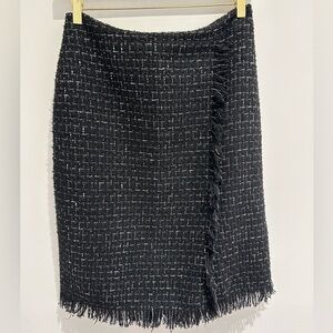 WD.NY Black Tweed Pencil Skirt